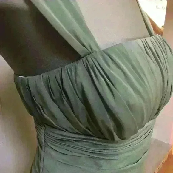 Bill Levkoff Dress Bridesmaid Bodycon Sage  Green - Picture 4 of 8